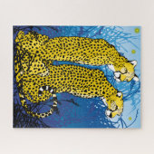16x20 Cheetah Pair Puzzle pour les personnes aveug (Horizontal)