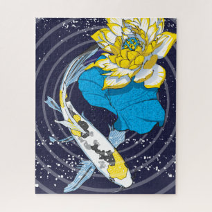 16x20 Koi et Lotus Puzzle pour les personnes aveug