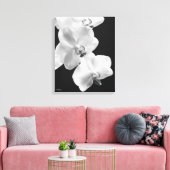 16x20 orchideeën in zwart & wit verpakt canvas kun (Insitu (Woonkamer))