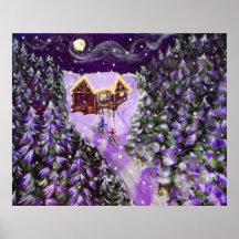 16x20 Poster Lantaarn skiën