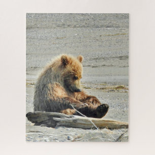 16x20 Puzzle of grizzly beer cub Legpuzzel