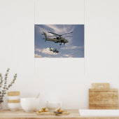 16x24 Afdrukken van militaire helikopters Poster (Keuken)