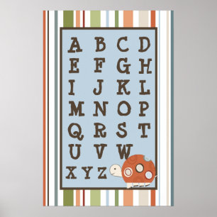 16x24 Kwekerij Kunst ABC Grafiek Laguna Beach Turt Poster