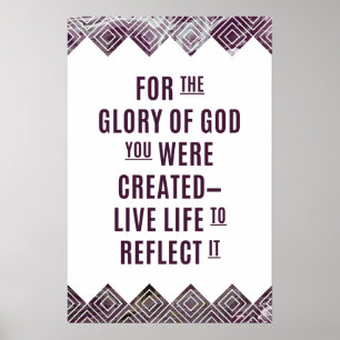 16x24 Paarse marmer-art afdruksemiverlies Poster