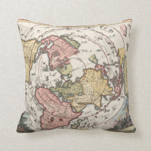 1700 Wereldkaart Pillow Kussen