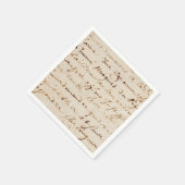 1700s Frans Script Grunge Parchment Paper Servet (Hoek)