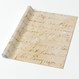 1700s Franse Antiek achtergrond van het Manuscrip Cadeaupapier