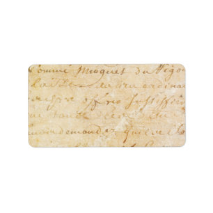 1700s Franse Antiek achtergrond van het Manuscrip Etiket