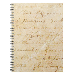 1700s  Franse Antiek achtergrond van het Manuscrip Notitieboek