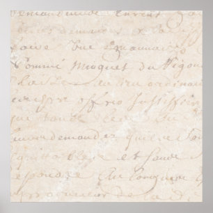 1700s Franstalig verouderingspapier voor Retro Sc Poster