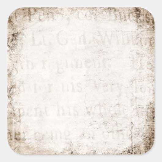 1700s Tan bruin verrijkingspapier blanco Vierkante Sticker (Voorkant)