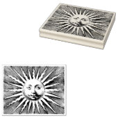 1700s Zon met gezicht Rubberstempel (Gestempeld)