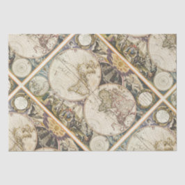 1702 Een nieuwe wereldkaart Tissuepapier