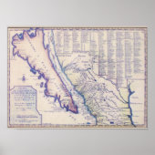 1705 California en New Mexico poster/print Poster (Voorkant)