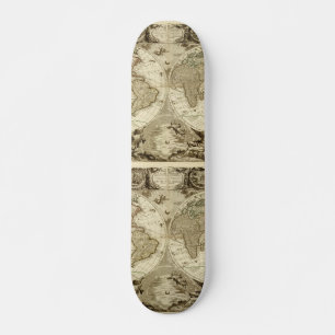 1708 Wereldkaart van Jean Baptiste Nolin Skateboard