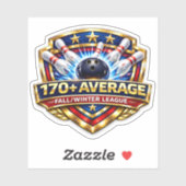 170+ Bowling Gemiddelde | Herfst / Winter Competit Sticker (Vel)