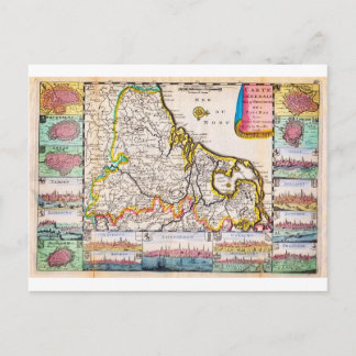 1710 De La Feuille-kaart van Nederland België Briefkaart