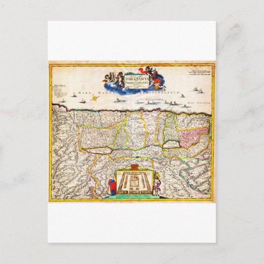 1720 Funck Carte d'Israël Palestine Terre sainte (Devant)