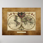 "1720 Guillaume DeLisle" Olde Worlde Map Poster (Devant)