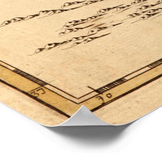 1721 Kaart van Virginia en Maryland Poster (Hoek)