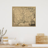 1721 Map Louisiana Territory & Mississippi River Poster (Keuken)