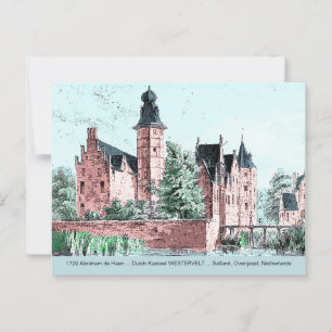 1729 A. de Haen Dutch Kasteel WESTERVELT Carte pos