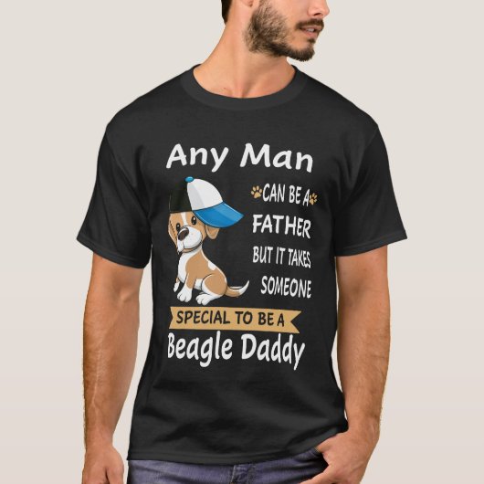 172 Elke Man Beagle Daddy T-shirt (Voorkant)