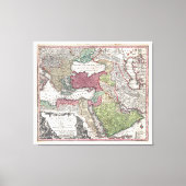 1730 Seuter Map of Turkey (Ottomaans Rijk) Canvas Afdruk (Voorkant)
