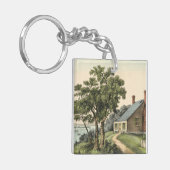 1732 Geboorteplaats van George Washington Print Sleutelhanger (Voorkant Links)