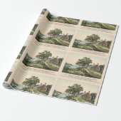  1732 George Washington Birthplace Pattern Cadeaupapier (Uitgerold)