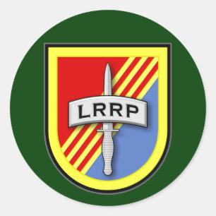 173d Airborne - 74e infanterie LRRP's Vietnam Flas Ronde Sticker