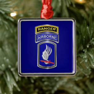 173e Airborne Brigade Ranger Kerstmis Metalen Ornament