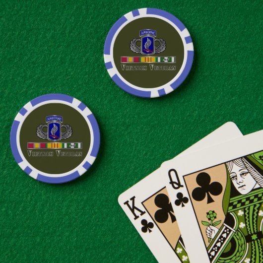 173e brigade Vietnam Veteraan Poker Chips (Pokertafel (Dubbel))