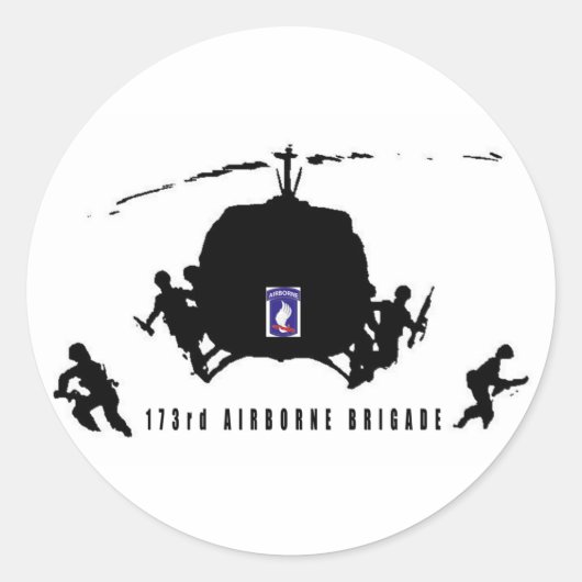 173e LUCHTBRIGADE Ronde Sticker (Voorkant)