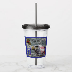 173e luchtbrug over Irak Veteraan Acryl Drinkbeker
