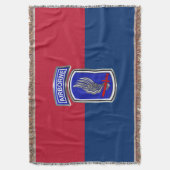 173e Luchtlandingsbrigade Zilver Ingelijste Ontwer Deken (Voorkant Verticaal)