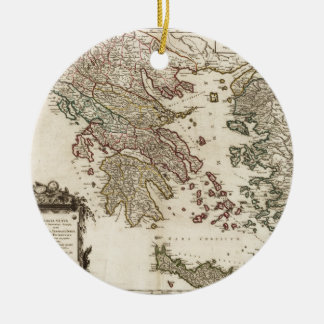 1752 Kaart van het oude Griekenland Keramisch Ornament