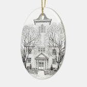 175e Jubileum kerstversiering Keramisch Ornament (Links)