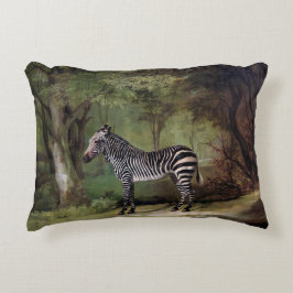 1763 antiek schilderij van een zebra werpkussen accent kussen