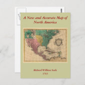 1763 Noord-Amerikaanse kaart (Voorkant / Achterkant)