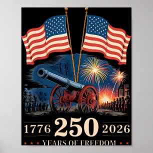 1776 2026 250 Jaar Vrijheid 250ste Amerikaanse Jub Poster