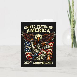 1776-2026 250ste verjaardag USA Liberty Eagle-vlag Kaart