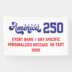 1776-2026 Amerika 250 Verjaardag Spandoek