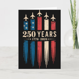1776-2026 Patriotische Luchtshow Usa Vlag - 250 Ja Kaart