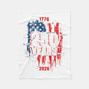 1776-2026 Patriottische Amerikaanse vlag 250 jaar Fleece Deken