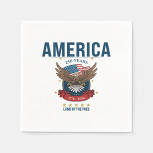 1776 2026 Patriottische Amerikaanse Zeearend Vlag Servet