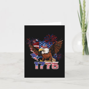 1776 American Flag Eagle Patriotic 4th of July Ver Kaart