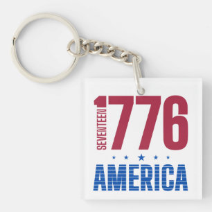 1776 Amerika 250 jaar historische vrijheid Sleutelhanger