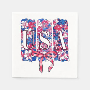 1776 Amerika 4 juli USA Bloemen Bloemen Servet