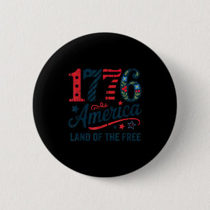 1776 amerika bloem patriottisch ronde button 5,7 cm